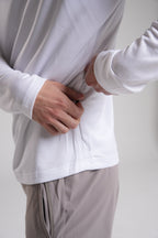 Men's Quarter Zip - White